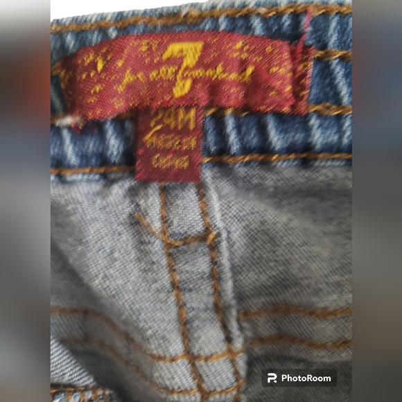 7 For All Man Kind Baby Girl Skinny Jeans Size 24 mth w/Snap Button - Picture 3 of 6